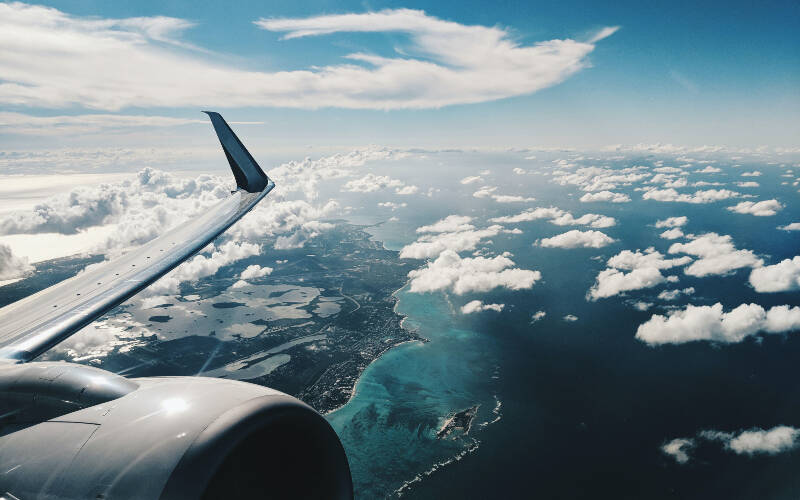 Vue du ciel depuis un avion