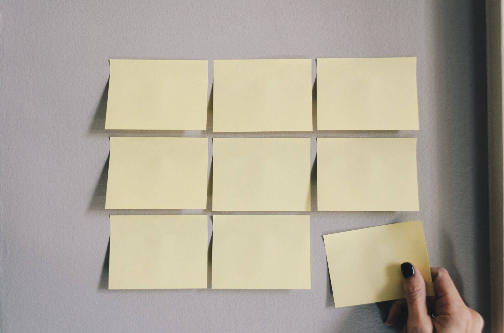 six post-it blancs